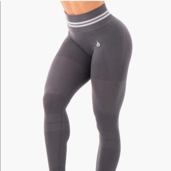 Ryderwear Women's Active Seamless Luxe Legging With Stripes Gray Size Small - Picture 2 of 13
